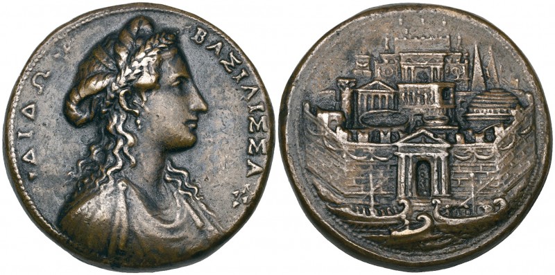 Alessandro Cesati (active 1538-64), Dido, Queen of Carthage, bronze medal, ΔΙΔΩ ...