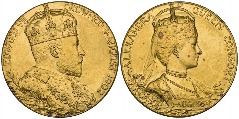 Edward VII, Coronation, 1902, small official gold medal, by Royal Mint, 17.22g, ...