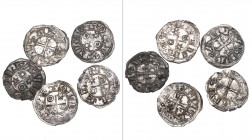 Alfonso VI, dineros (5), all Toledo, similar but annulets without central pellets (Cayón 926), very fine or slightly better (5)
Estimate: 150 - 180