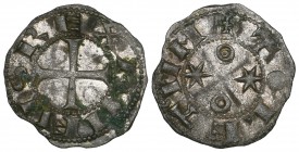 Alfonso VI, obolo, Toledo, similar to the last (Cayón 928), traces of verdigris, very fine
Estimate: 120 - 150
