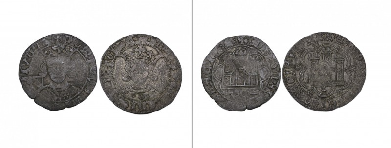 Alfonso de Ávila, Pretender (1465-68), quartillos (2), Ávila and Seville (Cayón ...