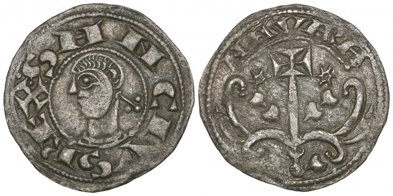 Kings of Navarre, Sancho IV (1054-76), dinero (Cayón 2164), better than very fin...