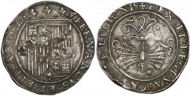Reyes Católicos, 4 reales, Seville IIII-S, rev., sideways d (Cal. 565), obverse nicks, very fine
Estimate: 150 - 200