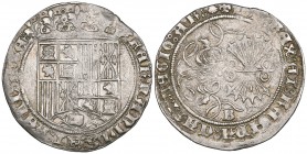Reyes Católicos, real, Burgos, post-1497 type, m.m. b on reverse (Cal. 301) very fine
Estimate: 100 - 150