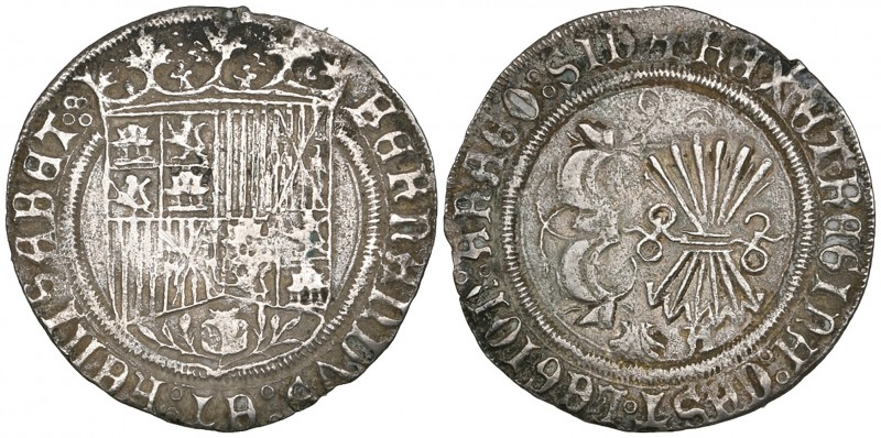 Reyes Católicos, real, La Coruña, post-1497 type (Cal. 329), very fine and rare...