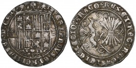 Reyes Católicos, real, Cuenca, post-1497 type, obv m.m. patriarchal cross, rev., C (cf. Cal. 358; Cayón 2648), very fine and rare 
Estimate: 180 - 22...
