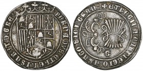 Reyes Católicos, real, Granada, post-1497 type, obv m.m. annulets, g below shield (Cal. 360), very fine
Estimate: 120 - 150