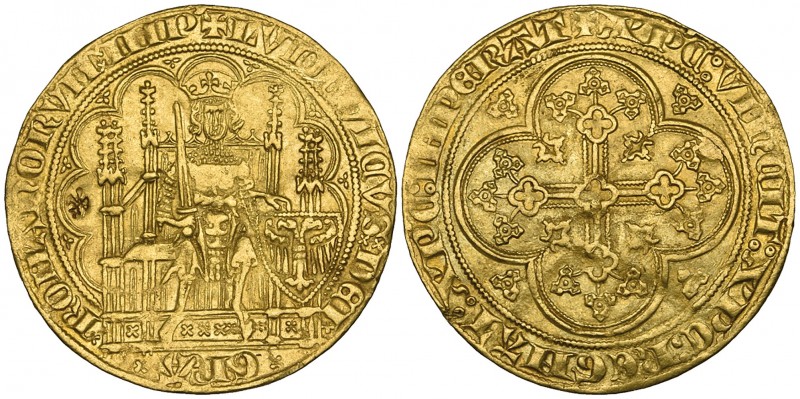 Low Countries, Antwerp, Louis of Bavaria, chaise d’or (1338) (Delm. 223), with r...