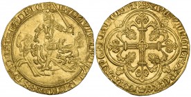 Low Counties, Flanders, Lodewijk van Male, gouden rijder, Ghent (Delm 458), very fine and rare
Estimate: 1800 - 2200