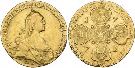 Russia, Catherine II (1762-1796), 10 roubles, 1772, St Petersburg mint (Bitkin 25; F. 129a), very fine
Estimate: 3000 - 4000