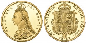 g Victoria, Jubilee, 1887, proof half-sovereign (S. 3869), mint state, in NGC holder graded PF64 ULTRA CAMEO
Estimate: 1500 - 2000