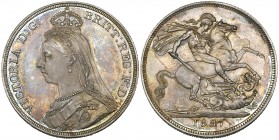 Victoria, Jubilee, 1887, proof crown (S. 3921), mint state, in NGC holder graded PF64 CAMEO
Estimate: 800 - 1200