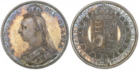 Victoria, Jubilee, 1887, proof halfcrown (S. 3924), mint state, in NGC holder graded PF65 CAMEO
Estimate: 400 - 500