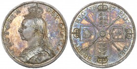 Victoria, Jubilee, 1887, proof florin (S. 3925), mint state, in NGC holder graded PF64
Estimate: 250 - 300