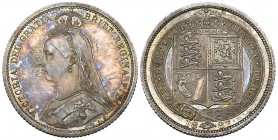 Victoria, Jubilee, 1887, proof sixpence, rev., shield (S. 3928), mint state, in NGC holder graded PF65 CAMEO
Estimate: 100 - 150