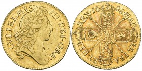 William III, guinea, 1698, second bust right, plain below (S. 3460), very fine or rather better, lightly toned
Estimate: 1800 - 2200