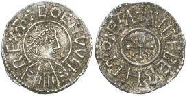 Kings of Mercia, Coenwulf (796-821), portrait penny, Canterbury mint, sigeberht moneta, bust right, rev., cross and wedges, 1.33g (N. 344; S. 915), so...