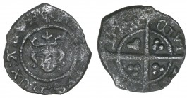 Richard II (1377-99), farthing, London, small facing bust, .27g (N. 1333a; S. 1701), a complete coin, generally good fine. Found on the Thames foresho...
