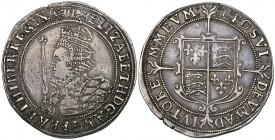 Elizabeth I, Sixth Coinage, halfcrown, m.m. 1, crowned bust left holding orb and sceptre (N. 2013; S. 2583), some traces of double-striking in obverse...