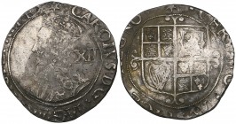 Charles I, shillings (36), Tower mint, group E, m.m. anchor (10 – Sharp F3/1 (2); F5/1 (8)), m.m. triangle (4 – Sharp F5/1; F5/2 (3)); group F, type 4...