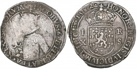 James VI, Fourth Coinage, 10-shillings, 1582, crowned half-length bust left, in armour, holding sword, rev., crowned Scottish arms, I and R either sid...