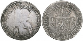 James VI, Ninth Coinage, 10-shillings, 1582, crowned half-length bust left, in armour, holding sword, rev., crowned Scottish arms, I and R either side...