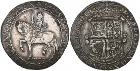 Charles I (1625-1649), Third Coinage, 30-shillings, type V, Falconer’s anonymous issue, i.m. thistle both sides, King on horseback left, rev., crowned...