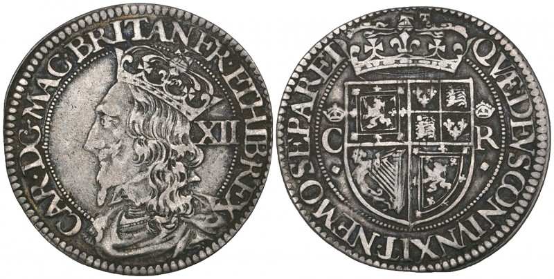 Charles I, Third Coinage, 12-shillings, type III, Falconer’s first issue, crowne...