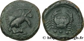 SICILY - AKRAGAS
Type : Tetras 
Date : c. 420-406 AC. 
Mint name / Town : Agrigente, Sicile 
Metal : copper 
Diameter : 21,5  mm
Orientation dies : 7 ...