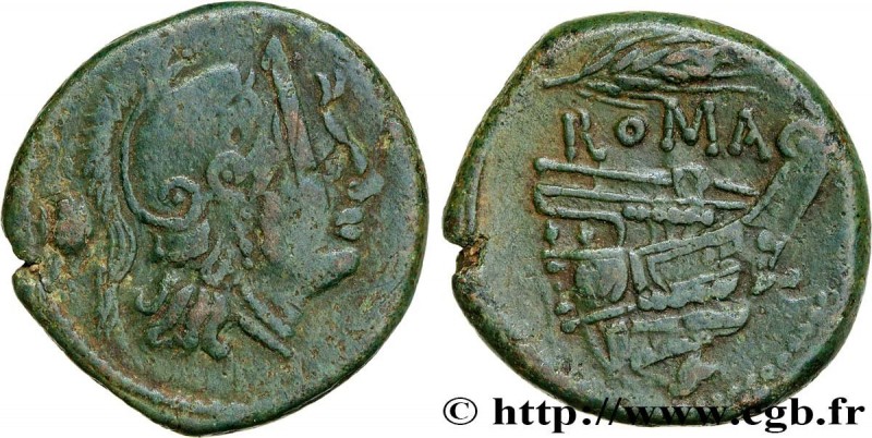 ROMAN REPUBLIC - ANONYMOUS
Type : Uncia 
Date : c. 211-210 AC. 
Mint name / Town...