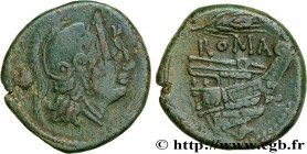 ROMAN REPUBLIC - ANONYMOUS
Type : Uncia 
Date : c. 211-210 AC. 
Mint name / Town : Sicile 
Metal : copper 
Diameter : 20  mm
Orientation dies : 6  h.
...