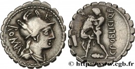 POBLICIA
Type : Denier serratus 
Date : 80 AC. 
Mint name / Town : Rome 
Metal : silver 
Millesimal fineness : 950  ‰
Diameter : 20,5  mm
Orientation ...