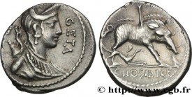 HOSIDIA
Type : Denier 
Date : 68 AC. 
Mint name / Town : Rome 
Metal : silver 
Millesimal fineness : 950  ‰
Diameter : 18,5  mm
Orientation dies : 6  ...