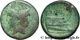 SEXTUS POMPEY
Type : As 
Date : c. 45-44 AC. 
Mint name / Town : Espagne 
Metal : copper 
Diameter : 31,5  mm
Orientation dies : 12  h.
Weight : 24,18...