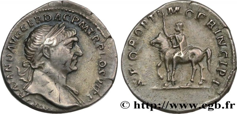TRAJANUS
Type : Denier 
Date : 113 
Mint name / Town : Rome 
Metal : silver 
Mil...