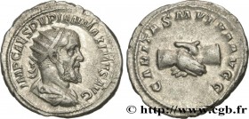 PUPIENUS
Type : Antoninien 
Date : 238 
Mint name / Town : Rome 
Metal : silver 
Millesimal fineness : 500  ‰
Diameter : 22,5  mm
Orientation dies : 6...