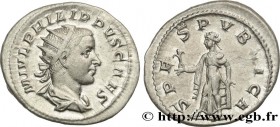 PHILIPPUS II
Type : Antoninien 
Date : 245 
Mint name / Town : Rome 
Metal : billon 
Millesimal fineness : 450  ‰
Diameter : 22,5  mm
Orientation dies...