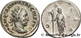 TRAJAN DECIUS
Type : Antoninien 
Date : 250 
Mint name / Town : Rome 
Metal : billon 
Millesimal fineness : 400  ‰
Diameter : 21  mm
Orientation dies ...