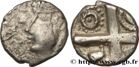 GALLIA - SOUTH WESTERN GAUL - PETROCORII (Area of Perigueux)
Type : Drachme "type de Belvès", S. 220 
Date : Ier siècle av. J.-C 
Metal : silver 
Diam...