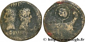 ARAUSIO - ORANGE - OCTAVIAN and AGRIPPA
Type : Dupondius 
Date : c. 28-27 AC. 
Mint name / Town : Orange 
Metal : copper 
Diameter : 29,5  mm
Orientat...