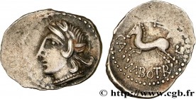 GALLIA - BITURIGES CUBI (Area of Bourges)
Type : Denier CAMBOTRE 
Date : c. 60-50 AC. 
Mint name / Town : Bourges (18) 
Metal : silver 
Diameter : 16,...