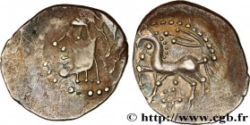 GALLIA - BITURIGES CUBI (Area of Bourges)
Type : Denier au glaive et au pentagramme 
Date : c. 60-50 AC. 
Metal : silver 
Diameter : 17  mm
Orientatio...