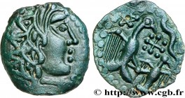 GALLIA - CARNUTES (Beauce area)
Type : Bronze “aux oiseaux et au serpent” 
Date : Ier siècle avant J.-C. 
Mint name / Town : Chartres (28) 
Metal : br...