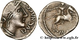 GALLIA - RHONE VALLEY
Type : Denier au cavalier DVRNACOS / AVSCRO 
Date : c. 75 AC. 
Metal : silver 
Diameter : 15  mm
Orientation dies : 10  h.
Weigh...