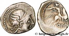 GALLIA - RHONE VALLEY
Type : Denier au cavalier de la Vallée du Rhône, BRI COMA 
Date : c. 75 AC. 
Metal : silver 
Diameter : 15  mm
Orientation dies ...