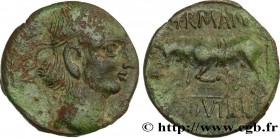 GALLIA BELGICA - REMI (Area of Reims)
Type : Bronze GERMANVS INDVTILLI au taureau (Quadrans) 
Date : c. 10 AC. 
Mint name / Town : Reims (51) 
Metal :...