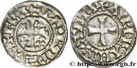 RUDOLPH
Type : Denier 
Date : c. 923-936 
Mint name / Town : Orléans 
Metal : silver 
Diameter : 20  mm
Orientation dies : 12  h.
Weight : 1,39  g.
Ob...