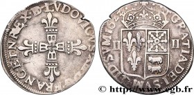 LOUIS XIII
Type : Quart d'écu de Béarn 
Date : 1622 
Mint name / Town : Pau 
Quantity minted : 63576 
Metal : silver 
Millesimal fineness : 917  ‰
Dia...