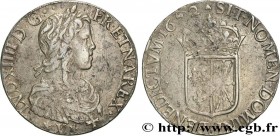 LOUIS XIV "THE SUN KING"
Type : Écu de Navarre à la mèche longue 
Date : 1652 
Mint name / Town : Saint-Palais 
Metal : silver 
Millesimal fineness : ...