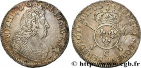 LOUIS XIV "THE SUN KING"
Type : Demi-écu aux insignes 
Date : 1703 
Mint name / Town : Caen 
Metal : silver 
Millesimal fineness : 917  ‰
Diameter : 3...